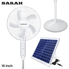 SARAH 16” Rechargeable Solar Fan Lithium Battery 4000mAh 7.4V 198F-5
