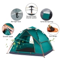 Automatic Outdoor Camping Tent, 4 Person 200*200*140cm Automatic Outdoor Camping Tent, 4 Person 200*200*140cm