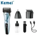 Kemei KM-1427, 3 in 1 Rechargeable Shaver 