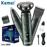 Kemei KM-2808, 3 in 1 Rechargeable Multifunctional Shaver 