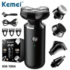 Kemei KM-1004, 5 in 1 Rechargeable Shaving Machine 