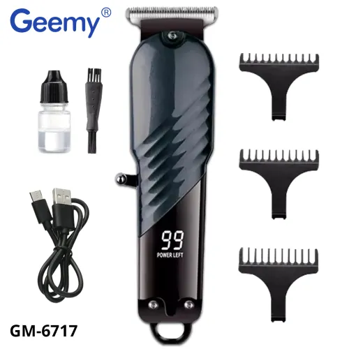 Geemy GM-6717 Digital Rechargeable Hair Clipper 