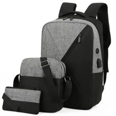 Large Laptop Backpack Set Of 3Pcs 6013