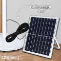 OSmart 16" 24W Rechargeable Stand Fan With Solar Panel 10W & 2 Bulbs OS10105