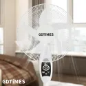 GDTimes 16" 24W Rechargeable Fan With Solar Panel 10W & 2 Bulbs GD-936