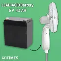 GDTimes 16" 24W Rechargeable Fan With Solar Panel 10W & 2 Bulbs GD-936