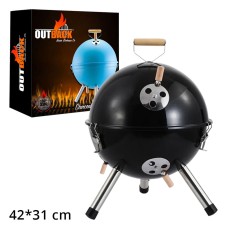 Portable Charcoal ball-Shaped BBQ GRILL With Lid 42*31cm