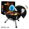 Portable Charcoal ball-Shaped BBQ GRILL With Lid 42*31cm
