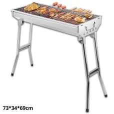 Portable Stainless Steel Charcoal BBQ Grill 73*34*69cm