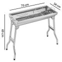 Portable Stainless Steel Charcoal BBQ Grill 73*34*69cm Portable Stainless Steel Charcoal BBQ Grill 73*34*69cm