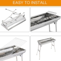 Portable Stainless Steel Charcoal BBQ Grill 73*34*69cm Portable Stainless Steel Charcoal BBQ Grill 73*34*69cm