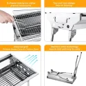 Portable Stainless Steel Charcoal BBQ Grill 73*34*69cm