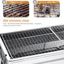 Portable Stainless Steel Charcoal BBQ Grill 73*34*69cm Portable Stainless Steel Charcoal BBQ Grill 73*34*69cm