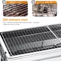 Portable Stainless Steel Charcoal BBQ Grill 73*34*69cm