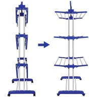 4 Tiers Foldable Clothes Drying Rack 169(H)*76(W)*49(L)