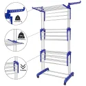 4 Tiers Foldable Clothes Drying Rack 169(H)*76(W)*49(L)