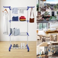 4 Tiers Foldable Clothes Drying Rack 169(H)*76(W)*49(L)