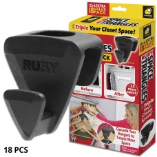 Hanger Hooks Triple Closet Space, 18pcs