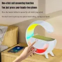 3 in 1 Bluetooth Speaker & Wireless Charger With LED Light