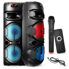 Wireless Bluetooth Rechargeable Karaoke Speaker Double 8” 4500mAh, ZQS8220
