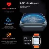 I8 Ultra Big Smart Watch 2.0" With Bluetooth Earphone Set & 2Pcs Straps