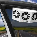 Solar Rechargeable Power Car Triple Fan 