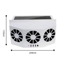 Solar Rechargeable Power Car Triple Fan 
