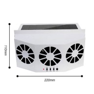 Solar Rechargeable Power Car Triple Fan 