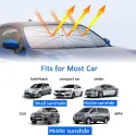 Car Sun Shade Foldable Umbrella 125*75cm