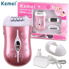 Kemei 3 in 1 Multifunctional Rechargeable Epilator KM6031