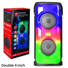 Wireless Bluetooth Rechargeable Speaker Double 4” 1500mAh, Hi-Fi CH9291 