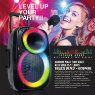 Wireless Bluetooth Rechargeable Karaoke Trolley Speaker 15” 3600mAh, NDR-A55