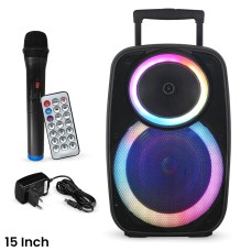 Wireless Bluetooth Rechargeable Karaoke Trolley Speaker 15” 3600mAh, NDR-A55
