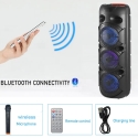 2400mAH Rechargeable Bluetooth 8"x3 Speaker RX-8302