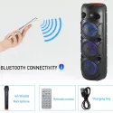 2400mAH Rechargeable Bluetooth 8"x3 Speaker RX-8302