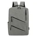 Curved Zipper Design Laptop Backpack Set 