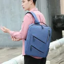 Curved Zipper Design Laptop Backpack Set 