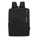 Curved Zipper Design Laptop Backpack Set 