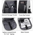 Waterproof Men's Laptop Backpack With USB Pore 40*30*11cm