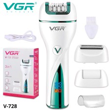 VGR V-728, 3 In1 New Rechargeable Epilator For Lady