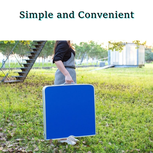 Outdoor Portable Folding Table With 4 Chairs 120*60cm H55.60.70 610D Double 4kg