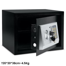 T20 Digital Electronic Safes , Keypad and Key Lock Security Box 20*20*38cm 4.5Kg