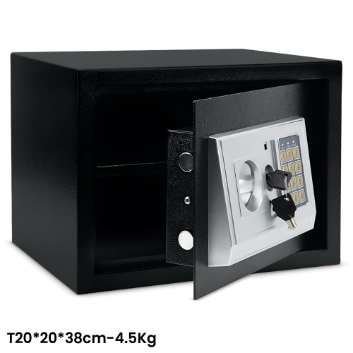 T20 Digital Electronic Safes , Keypad and Key Lock Security Box 20*20*38cm 4.5Kg