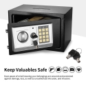 T20 Digital Electronic Safes , Keypad and Key Lock Security Box 20*20*38cm 4.5Kg