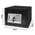 T20 Digital Electronic Safes , Keypad and Key Lock Security Box 20*20*38cm 4.5Kg