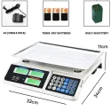 Electronic Commercial Price Computing Scale with LCD Display 40Kg
