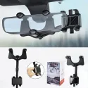 360° Rotating Retractable Car Mirror Phone Holder