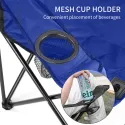 Foldable Outdoor Camping Chair With Armrest & Cup Holder 50*50*80cm 610D