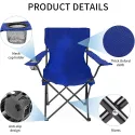 Foldable Outdoor Camping Chair With Armrest & Cup Holder 50*50*80cm 610D