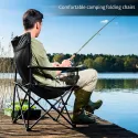 Foldable Outdoor Camping Chair With Armrest & Cup Holder 50*50*80cm 610D